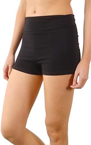 מראה טהור של קפל 3 חבילות נשים מעל המותניים המותניים פעילים מכנסי יוגה כותנה