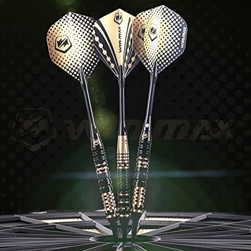 Win.max darts קצה מפלסטיק - סט חצים קצה רך - 6 יח 'מגני טיסות 18 גרם ומגני טיסה עבור לוח חצים אלקטרוני