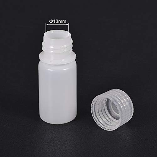 פלסטיק מעבדה מגיב כימי בקבוק, 15 מ ל/0.5 עוז קטן פה מדגם איטום נוזלי / מוצק אחסון בקבוקים, לבן 12 יחידות