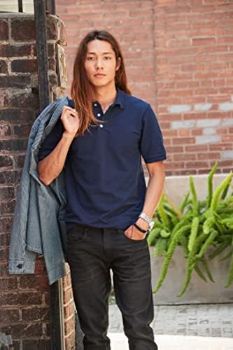 חולצת פולו של גילדן גברים מתערבת כותנה מודרנית עם שרוול קצר שרוול קצר, ריבוי תפוס 1i2i6i10- הפוך את הצבעים