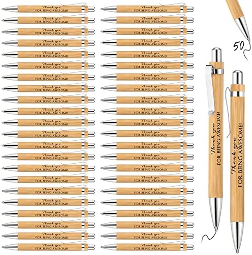 פוטרו 50 יחידות השראה במבוק עט עץ במבוק עט מוטיבציה ציטוט כדורי עט הערכה מתנה עבור נשים גברים משרד מורה לעבודה