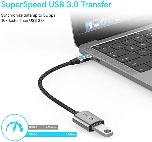 מתאם Tek Styz USB-C USB 3.0 תואם לממיר הנשי של Samsung Galaxy M53 OTG Type-C/PD USB 3.0.