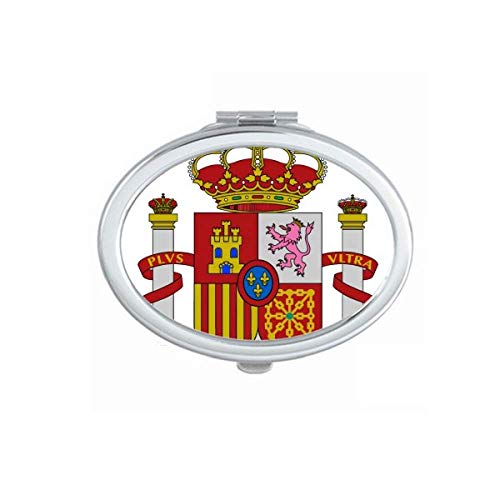 ספרד אירופה לאומי סמל מראה נייד לקפל יד איפור כפול צד משקפיים