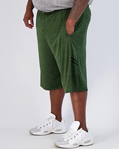 ריאל יסודות גברים גדולים וגבוהים עם 3 חבילות כושר יבש ומכנסיים קצרים ספורטיים פעילים