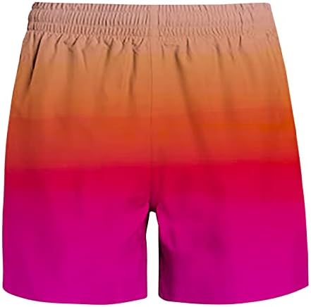 מכנסיים קצרים של חוף קיץ לגברים 5 אינץ 'עניבה צבעוני צבע צבעים קצרים מפעילים מכנסיים קצרים של כושר אימון טכנולוגי