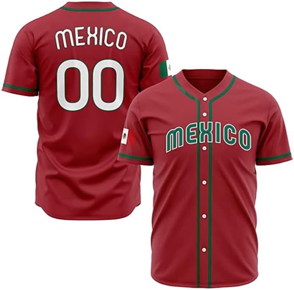 מספר שם מותאם אישית מקסיקו בייסבול ג'רזי, 2023 עולמי בייסבול חולצה קלאסית לגברים נשים
