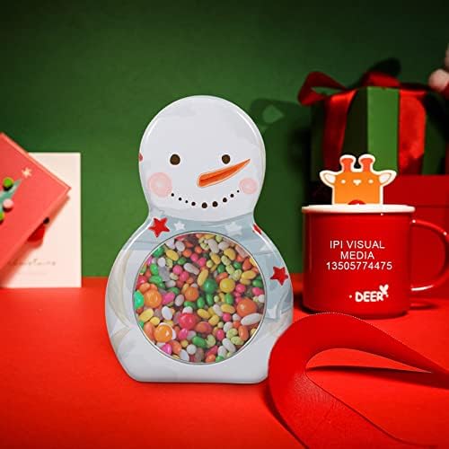 1 מחשב חג המולד צנצנת ממתקים, מזון אחסון מיכל, סנטה קלאוס איש שלג סוכר תיבה, פיגי בנק מטבע מיכל