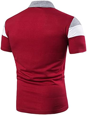 חולצת פולו לגברים של NYYBW שרוול קצר - חולצות צוואר עגולות בלוק צבע חסימה טניס חולצת טניס רגילה