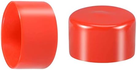 בורג חוט הגנת שרוול גומי עגול צינור בורג כובע כיסוי ידידותית לסביבה אדום 52 ממ מזהה 50 יחידות