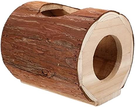 1 מחשב צ ' ינצ ' ילה טבעי עץ חור מנהרת צעצוע אוגר עץ בית עץ תא מטען אוגר מחבוא ציוד לחיות מחמד סנאי מזין