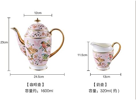 Jydbrt עצם בריטית סין סין אחר הצהריים תה תה תה, כוס וצלוחית, סט קפה קרמי אירופי, כוס תה שחור, מתנת חתונה