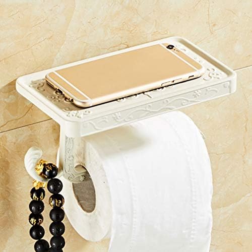 XXXDXDP סגסוגת אבץ אמבטיה מחזיק נייר טואלט מתלה טלפונים ניידים עם מדף מגבת אמבטיה מחזיק נייר טואלט