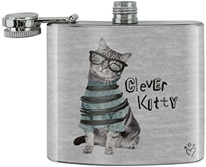 חכם חכם קיטי חתול חתלתול משקפיים סוודר נירוסטה 5 עוז ירך לשתות כליות בקבוק