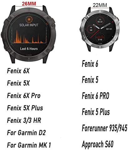 SNKB 26 22 ממ רשמי רצועות פסקאות סיליקון רצועת שעון עבור Garmin Fenix ​​6x 6S Pro 5X 5 5S בתוספת