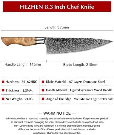 סכין סכין-מקצועית-8.3 אינץ 'של חיז'ן שף, סכין מטבח VG10 GYUTO סכין-סדרת סדרת שף כלי בישול בבית,