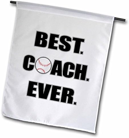 3drose ג'אנה סלאק עיצובה ספורט - המאמן הטוב ביותר בייסבול אי פעם - דגל גינה בגודל 12 x 18 אינץ '