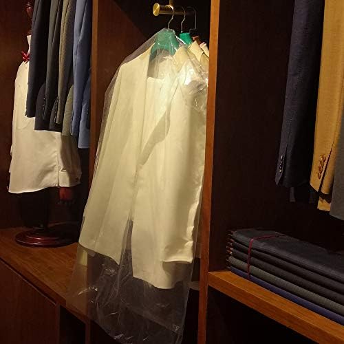 10 יחידות שקוף פלסטיק בגד מכסה 35.4 אינץ תליית בגדי אבק הוכחה מגן שקיות מתאים לבית אחסון בגדי חנויות