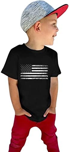 בנות בנות פעוטות סנגני בנות 4 ביולי חולצת טריקו פעוט בוי ילדה אמריקאית דגל אמריקאי ארהב חולצת יום זיכרון