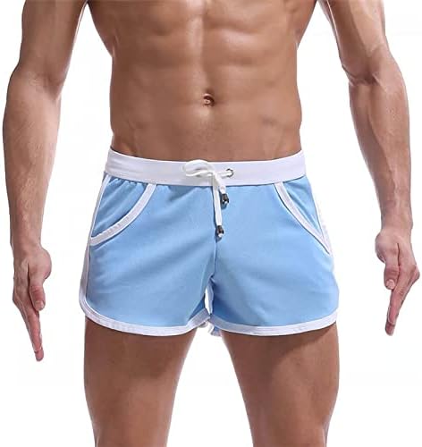 מכנסיים קצרים לגברים קצרים קיץ אלסטיים ביתי פנאי טלאים מכנסי ספורט קצרים ספורט מכנסיים קצרים נוחים נושמים עם