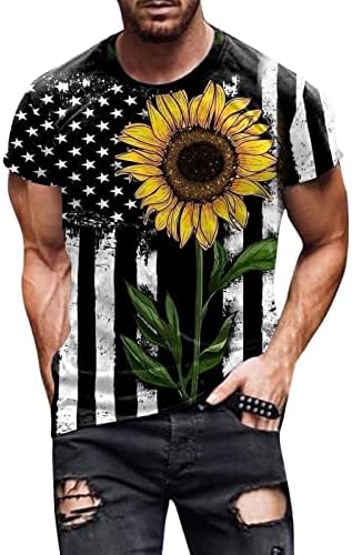 אמריקאי דגל חולצות לגברים, גברים ארהב דגל גרפי חולצות כוכבים פסים עצמאות יום פטריוטית חולצה