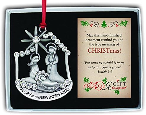 קישוט זר זרוע, עץ חג המולד וקישוט ההרפתקאות, 3 אינץ 'על 3 אינץ', כסף, מאת Abbey & CA מתנה