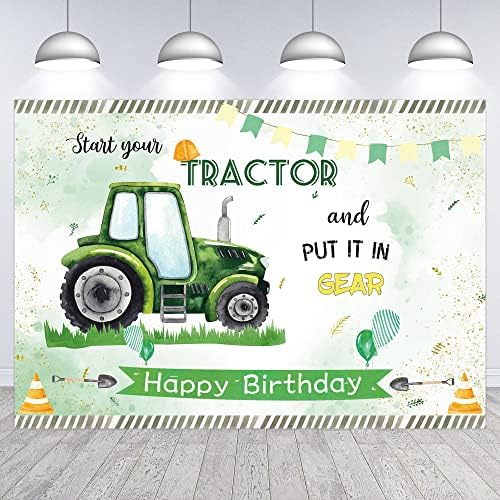 היליאנס 5 6 רגל ירוק טרקטור יום הולדת שמח רקע בנים יום הולדת להתחיל טרקטור ולשים אותו בהילוך 1 מסיבת יום הולדת