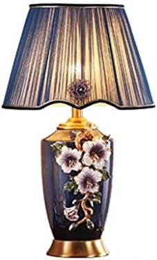 Zhaolei קרן עגול מנורת שולחן קרמיקה ， למשרד שידת הלילה בסלון חדר השינה - תאורה 360