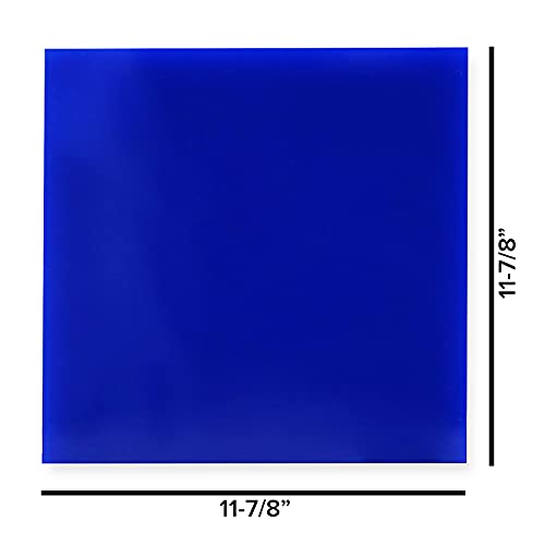 אקריליק מזויף אטום 1/8 גיליונות אקריליים כחולים, 12 x 12 x .118 אינץ 'נומינלי, חבילה של 2