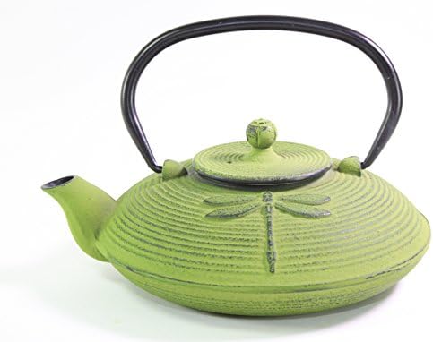 קומקום ברזל ~ יפני עתיק 24 פל 'עוז ירוק שפירית ירוקה קומקום ברזל יצוק טטסובין עם מתנה/מתנה ליום הולדת/מטבח/קומקום/רעיון
