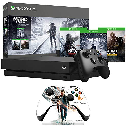 Microsoft (CYV-00279 XBOX ONE X 1TB קונסולה W/Controller Metro Saga צרור כולל, 3 משחקי מטרו Xbox One