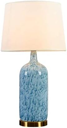 WSSBK Art Deco Table Lame, מנורת שולחן דקו -ארט דקו מודרנית, פשתן פשתן בד קרמיקה גוף