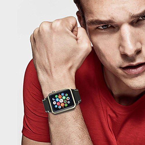 IBazal תואם להקת Apple Watch 42 ממ 44 ממ 45 ממ 49 ממ 49 ממ רצועת עור החלפת IWatch Apple Watch Series Ultra
