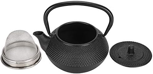 קומקום ברזל יצוק, סיר תה יצוק סיר תה יפני בסגנון טטובין תה קומקום ברזל עם מסננת מעוצבת 0.3L