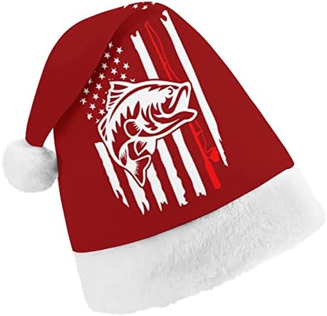 במצוקה דיג ארהב דגל חג המולד כובע אישית סנטה כובע מצחיק חג המולד קישוטים