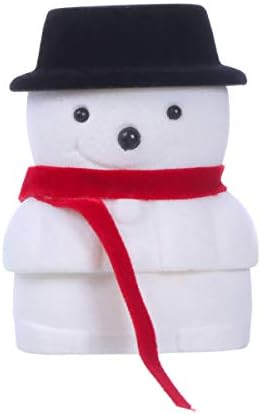 עמוספון חג המולד קישוט לבן ושחור שלג תכשיטי מקרה יצירתי שרשרת עגיל מיכל חג המולד אריזה תיבת פלנל