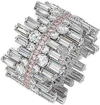 טבעת זירקון משובצת מיקרו משובצת טבעת תכשיטים יוקרתית בגודל 610 טבעות נחמדות