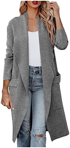 RMXEI חולצות משובצות מוברשות נשים שרוול ארוך כפתור דש פלנל למטה מעילי ז'קט כיס