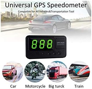 מכונית אוניברסלית דיגיטלית HUD GPS מד מהירות עם נהיגה עייפות ועל אזעקת מהירות, תקע ומשחק, מטען