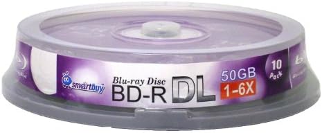 חכם קנה 10 חבילות BD-R DL 50GB 6X BLU-RAY שכבה כפולה הניתנת לרשומה לוגו ריק לוגו וידאו מדיה 10 דיסקים ציר