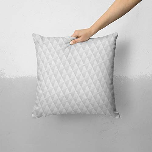 IIROV לבן משובץ דפוס חלק - עיצוב בית דקורטיבי בהתאמה אישית מכסה כרית כרית מקורה או חיצוני לספה, מיטה או