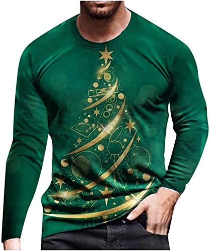 סוודר מכוער גברים חג המולד חולצות שרירים ארוכות
