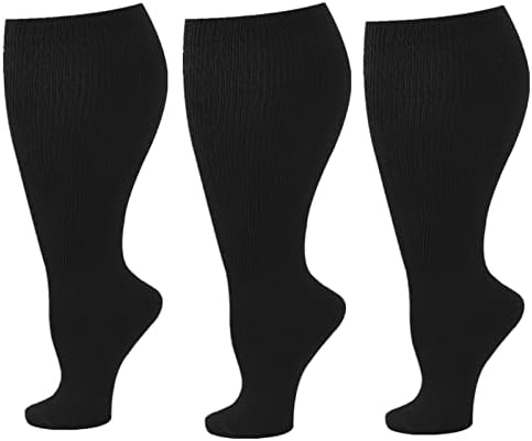 זינגסו גרבי דחיסת עגל רחב לנשים, 2 זוגות פלוס גודל גודל גדול במיוחד גרבי גרבי גרביים מפחיתה נפיחות