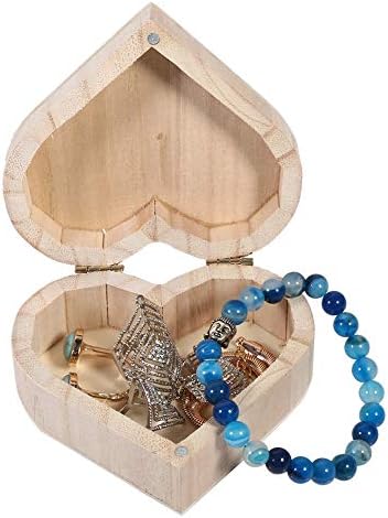 תיבת אחסון תכשיטים מעץ ימיקו קופסת תכשיטים מקסימה בצורת לב אריזות קופסאות קופסאות נשיאה לקישוט