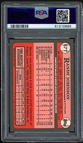 כרטיס טירון רנדי ג'ונסון 1989 טופפס נסחר 57T PSA 6