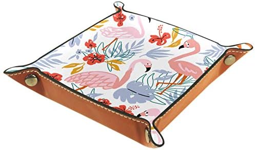 מארגן Lyetny Flamingo מגש אחסון קופסת מיטה מיטה קאדי שולחן עבודה מגש החלפת מפתח ארנק קופסת מטבעות מגש מגש אחסון,