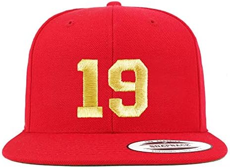 טרנדי הלבשה חנות מספר 19 זהב חוט שטוח ביל סנאפבק בייסבול כובע