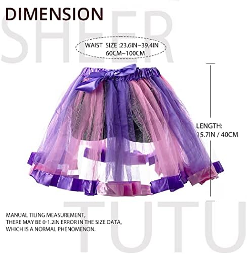 Twinklede Ballet's Ballet Tulle Tutu חצאית שכבות קשת טוטו חצאיות חצאית מפלגת סרטים לנשים ונערות