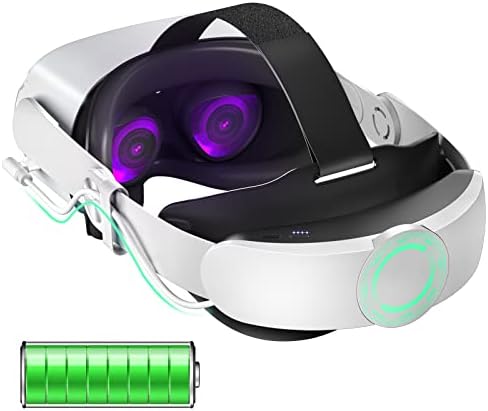 Ursetup 10000mAh Elite Sulding Strap עבור Oculus Quest 2, שיפור זמן השימוש 5x ב- VR, ניתן להחלפה