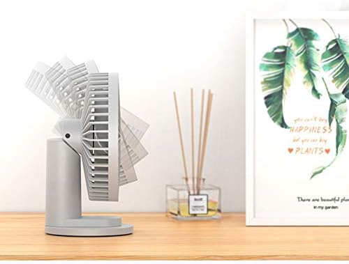 Qwezxc Clip Clip Fan Fan Fan, מאוורר שולחן עבודה של Office, Dormatory מיני מאוורר שקט נייד, אפור קר