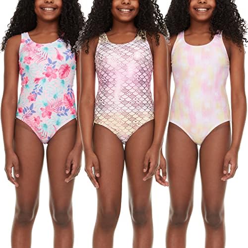 Btween Girls Multi Pack בגדי ים אחד - צבעים ודפוסים ייחודיים, בגדלים 4-16 לילדים ופעוטות